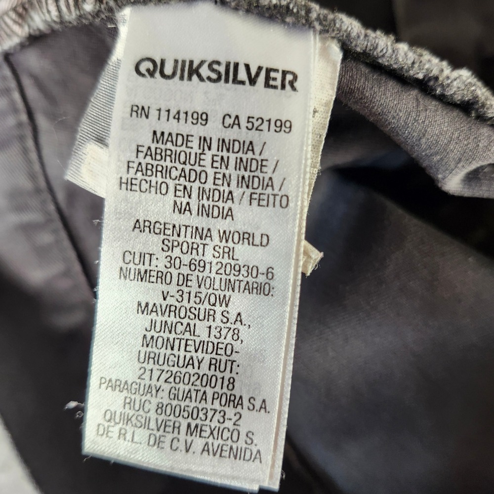 Quiksilver Jeans Revolver Straight Fit Pockets Stretch Men 40x30 Gray Y2K Skater - Picture 12 of 16